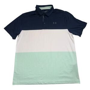 Under armour men’s the play off polo blue,white, mint green shirt